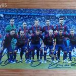 FC Barcelona 2015 aláirt fénykép (Messi, Neymar, Luis Suarez, Iniesta, stb.) fotó