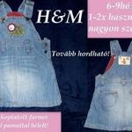 H&M pamuttal bélelt farmer ruha 6-9hó 74 fotó