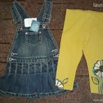 ÚJ rakott aljú farmer ruha + NEXT leggings 1-1, 5év 86 fotó