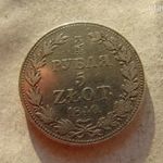 EZÜST LENGYEL 3/4 RUBEL / 5 ZLOTYI, 1840 MW. 1 DB. 15, 6 GR. RITKA, CSAK MPL CSOMAGBAN fotó