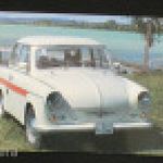 Trabant 600 autós képeslap fotó
