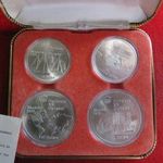 KANADA 2 x 5 és 2 x 10 DOLLÁR 1973 EZÜST: 145, 8g/925 DÍSZDOBOZBAN ELADÓ ! AUNC fotó