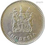 Rhodesia 20 Cent 1977 – Zimbabwe madárral — 250516 2346 fotó