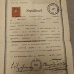 BÉKÉSCSABAiI IPARTESTÜLET 1931 SEGÉDLEVÉL ASZTALOS SEGÉD KOCZIHA JÁNOS ASZTALOS MESTER MŰHELYÉBŐL fotó