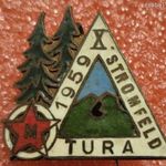 X. Stromfeld Túra 1959 Turista, Természetjáró jelvény, kitűző, fotó
