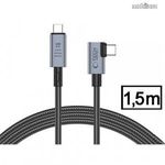 Tech Protect ULTRABOOST adatátviteli kábel, USB4.0 töltő, Type-C - Type-C csatlakozók, Derékszögű... fotó