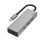 Hama 200107 ezüst USB 3.1 Type-C HUB (2x USB A, 1x USB TYPE-C, HDMI) fotó