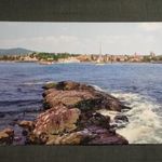 Képeslap, Norway, Norvégia, Oslo, Indre Oslofjord, tengerszoros, vitorlás hajó, sétahajó, kikötő, 1980- fotó