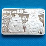 Poyais 40 qetsales 2024 UNC Vitorlás Hajó Indián Szögletes Proof fotó