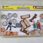 KF57 H0 1: 87 Noch 14886 "Virágládák és kerti kiegészítők" készlet + 3db kertészkedő figura fotó