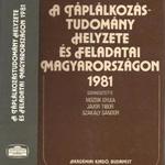 A táplálkozástudomány helyzete és feladatai Magyarországon 1981 fotó