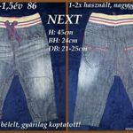 NEXT pamuttal bélelt koptatott farmer naci 1-1, 5év 86 fotó