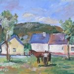 Bánfi - "Tanya..." - (olaj, karton 27×33 cm) fotó