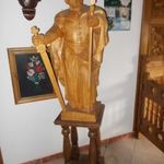 Nagy méretű szent István szobor fából fotó