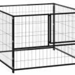 vidaXL fekete acél kutyakennel 100 x 100 x 70 cm fotó