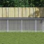 vidaXL antracitszürke horganyzott acél tyúkketrec tetővel 1003x98x90cm fotó