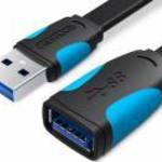 Vention USB 3.0 Extension Cable 1, 5m Black/Blue fotó