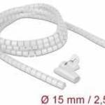 DeLock Spiral Hose with Pull-in Tool 2.5mx15mm White fotó