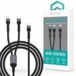 Devia ST111653 Extreme Speed Series 1, 2m 60W+12W Type-C/Type-C + Lightning 1, 2m Black fotó