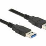 DeLock Cable USB 3.0 Type-A male > USB 3.0 Type-A male 5m Black fotó