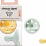 Tommee Tippee nyugtató cumi szilikon Breast-Like anyamell formájú 0-6 hó 2db színes fotó