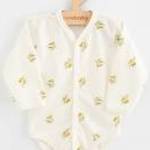Baba Biopamut hosszú ujjú patentos body New Baby Olives - NEW BABY fotó