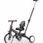 Gyerek háromkerekű bicikli 5az1-ben Milly Mally Optimus Max tolókarral dark grey - MILLY MALLY fotó