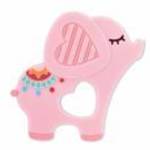 Baby Care szilikon rágóka - Еlephant Lucky Pink fotó