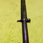 II. VILÁGHÁBORÚS SZURONY, SVÉD BAJONETT, KATONAI FEGYVER, MILITÁRI, EREDETI HÜVELYBEN. fotó
