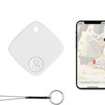 Okos nyomkövető - kulcs, telefon, háziállat kereső eszköz, fehér fotó