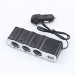 Autós szivargyújtó elosztó, USB töltővel fotó