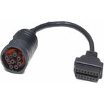 9 Pin deutsch J1939 (Female) to OBD OBD2 (Female) Adapter teherautó diagnosztikai átalakító kábel fotó