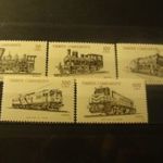 Török használatlan** sor 1988 MI 2814-18 kat.ár 25 euro Mozdonyok fotó