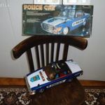 LEMEZJÁTÉK POLICE CAR EREDETI DOBOZÁBAN MŰKÖDŐKÉPESEN 1980-AS ÉVEK 42 CM!!! fotó