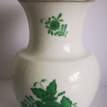 Herendi zöld Apponyi antik porcelán váza, kézzel festett, jelzett fotó