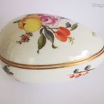 Herendi porcelán bonbonier Bouquet de Fruits mintás, tojás alakú fotó