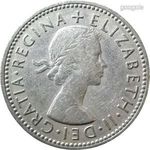 1 „One shilling” érme II. Erzsébet királynő. 1953 RR. 250426 345 fotó