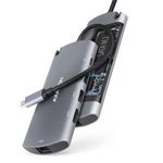 Axagon HMC-6M2 SUPERSPEED USB-C COMBO ezüstfekete 6IN1 HUB fotó