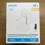 ANKER MAGGO QI2 MAGSAFE VEZETÉK NÉLKÜLI 2 AZ 1-BEN MÁGNESES TÖLTŐÁLLVÁNY - ÚJ - BONTATLAN fotó