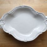 Herendi fehér barokk porcelán tál 23, 5 x 35 cm fotó