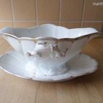 Antik Fischer & Mieg (Pirkenhammer) porcelán szószos kínáló fotó