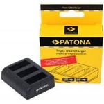 GoPro Hero 9 AHDBT901 ADBAT001 tripla töltő Micro USB kábellel - Patona fotó