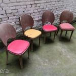 CSEHSZLOVÁK THONET SZÉK GARNITÚRA 4 DB #032 fotó