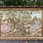 75 x 112 cm Rokokó gobelin kép fotó