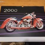régi retró 2000-es kiadású harley davidson chopperes falinaptár, hibátlan. fotó