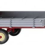 Wiking 0887 04 H0 Utánfutó modell Fortuna istállótrágyaszóró ezüst/kármin vörös fotó
