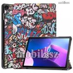 Notesz / mappa tok - GRAFFITI MINTÁS - oldalra nyíló flip cover, TRIFOLD asztali tartó funkciós, ... fotó