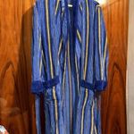 Retro csíkos férfi köntös - retro fürdőköpeny fürdő köpeny övvel fotó