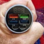 Új - 12/24V, 4 USB+2 Type-C szivargyújtós töltő. 1800 ft fotó
