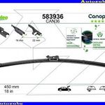 VW CADDY 3 2015.06-2020.10 /2K/ Ablaktörlő lapát utas oldal 1db/450mm (CAN36) {VALEO... fotó
